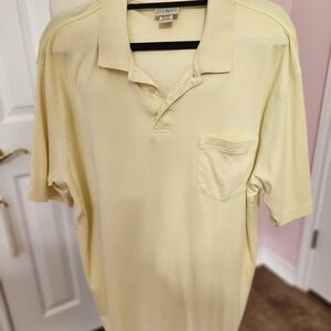 L.L. Bean Men's Polo Shirt in Light Yellow